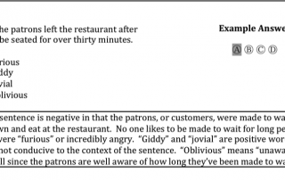 ISEE sentence completion example