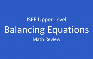 isee balancing algebraic equations