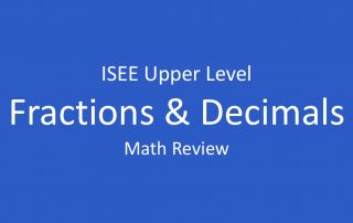 isee fractions and decimals