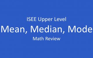 isee mean median mode