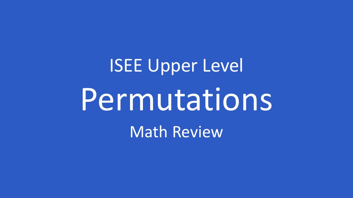 isee permutations