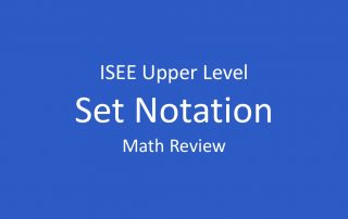 isee set notation