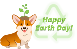 happy earth day corgi sapling recycle activities