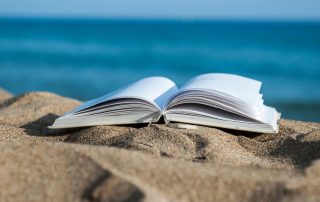 open book on the beach