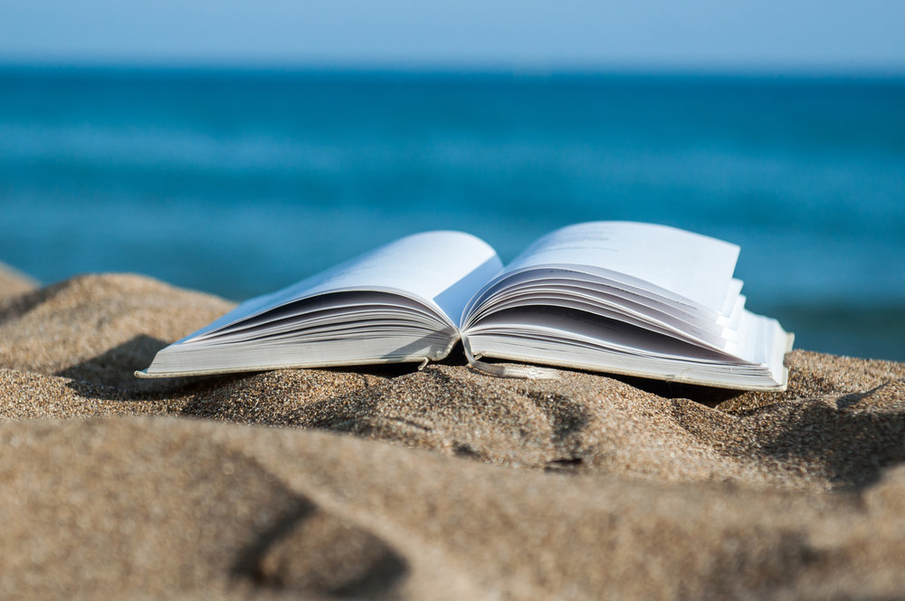 open book on the beach